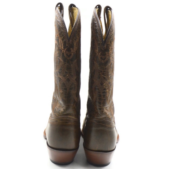 Tony Lama VF6009 Brown Leather Western Cowboy Boots Womans Size 7B EUC - Picture 5 of 11
